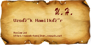 Uzsák Hamilkár névjegykártya